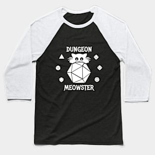 Dungeon Meowster (Dark Background) Baseball T-Shirt